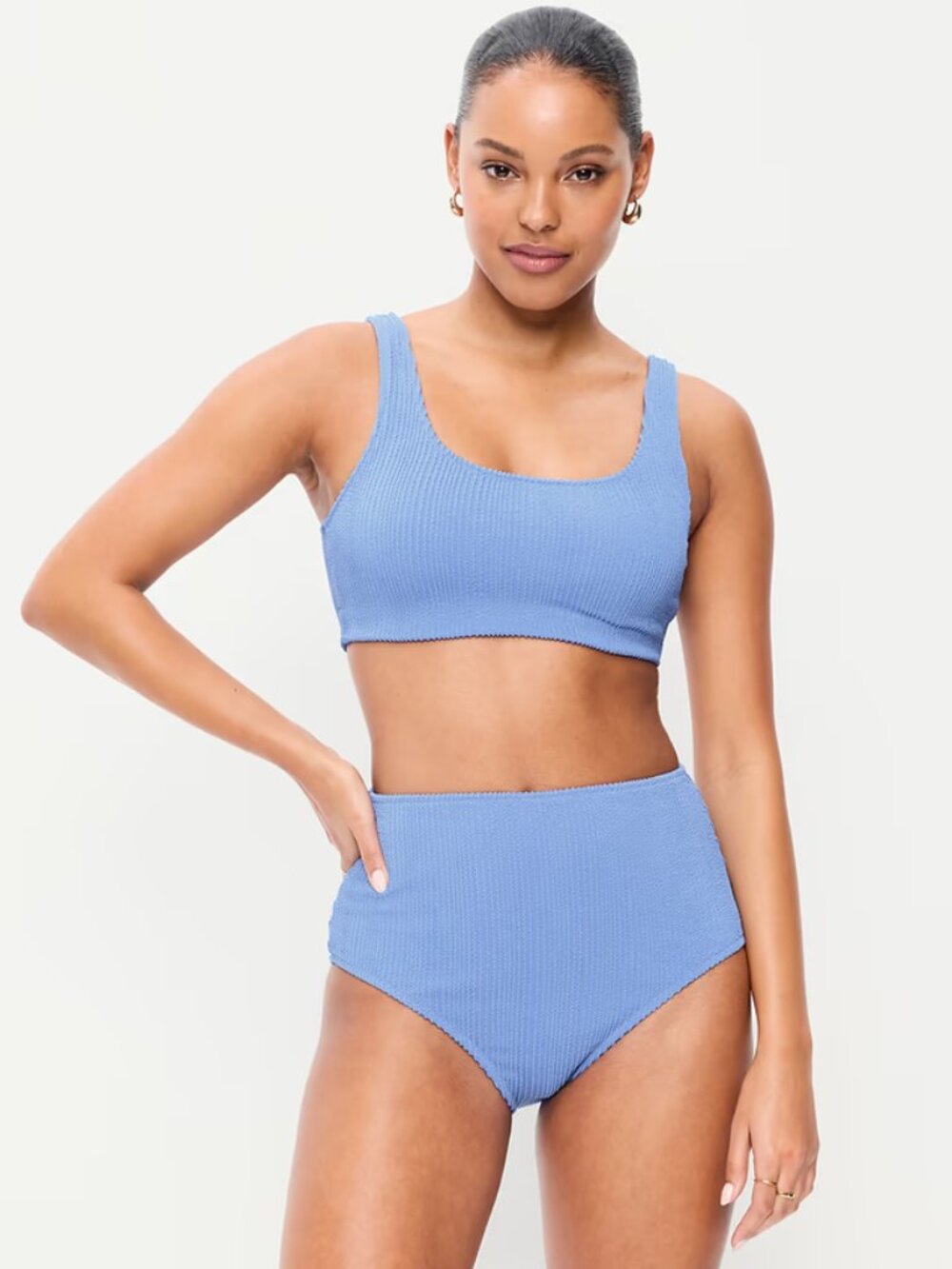 NWT Old Navy High-Waisted Ribbed Bikini Swim Bottoms